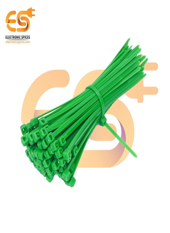 Electronicspices Electronic Spices 2.5mm X 100mm Green Color Multi-purpose Self Locking Nylon 66 Industrial Grade Cable Tie Pack of 100pcs - Image 4